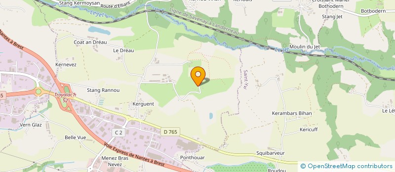 localisation de l'entreprise LES P'TITS LOUSTICS DE ST E  SAINT-EVARZEC