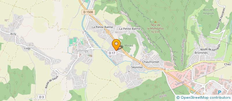 localisation de l'entreprise LES P'TITS LUTINS DE SILLINGY  SILLINGY