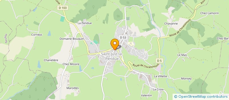 localisation de l'entreprise LES P'TITS MILOUS à SAINT-JUST-LA-PENDUE