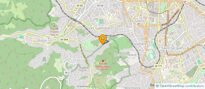 localisation de l'entreprise LES P'TITS MONTAGNARDS  CHAMALIERES