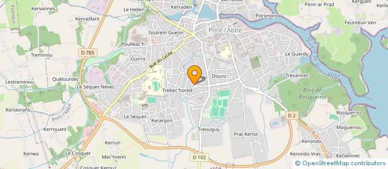 localisation de l'entreprise LES P'TITS MOUTIKS à PONT-L'ABBE