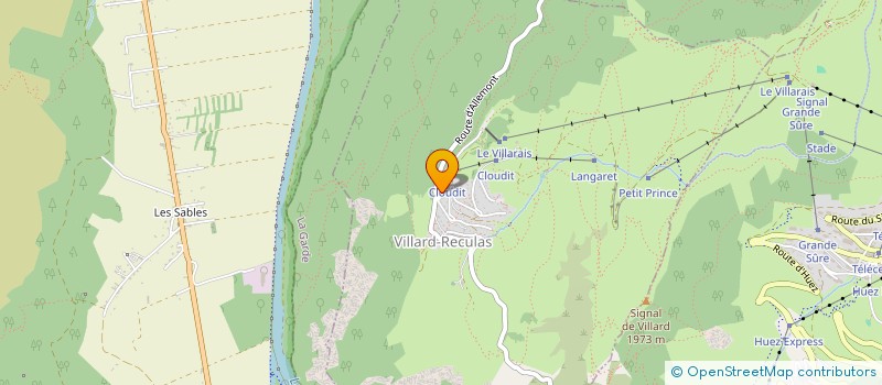 localisation de l'entreprise LES P'TITS OURSONS DE VILLARD-RECULAS  VILLARD-RECULAS