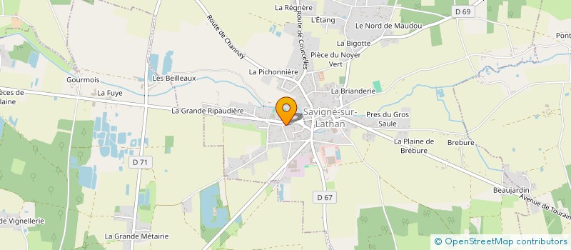 localisation de l'entreprise LES P'TITS PAPIERS  SAVIGNE-SUR-LATHAN