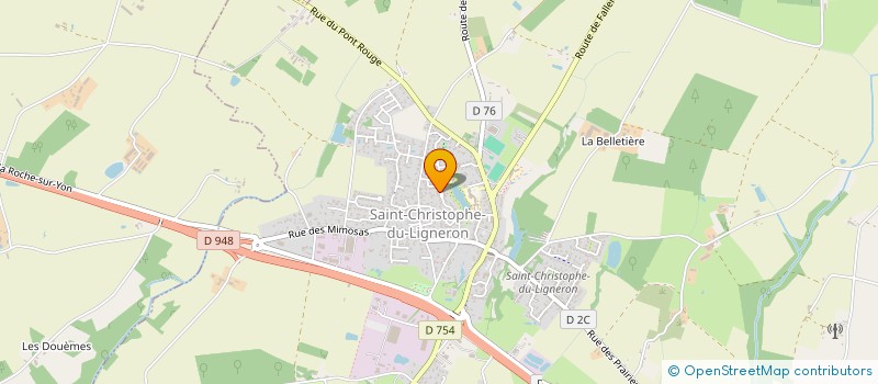 localisation de l'entreprise LES P'TITS PETONS  SAINT-CHRISTOPHE-DU-LIGNERON