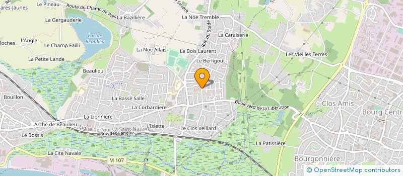 localisation de l'entreprise LES P'TITS PIEDS - ASSOCIATION D'ASSISTANTES MATERNELLES à COUERON