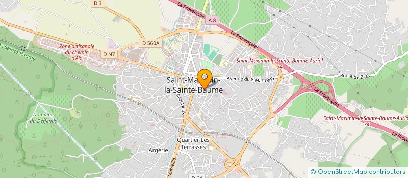 localisation de l'entreprise LES P'TITS PIGNONS à SAINT-MAXIMIN-LA-SAINTE-BAUME