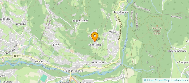 localisation de l'entreprise LES P'TITS PILLOUX  FILLINGES
