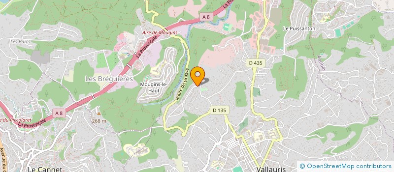 localisation de l'entreprise LES P'TITS PLATS D'ALEX  VALLAURIS