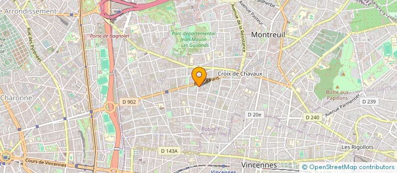 localisation de l'entreprise LES P'TITS POINTS D'OR à MONTREUIL