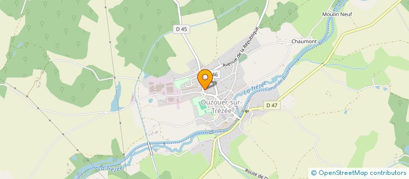 localisation de l'entreprise LES P'TITS POINTS DE LA TREZEE à OUZOUER-SUR-TREZEE
