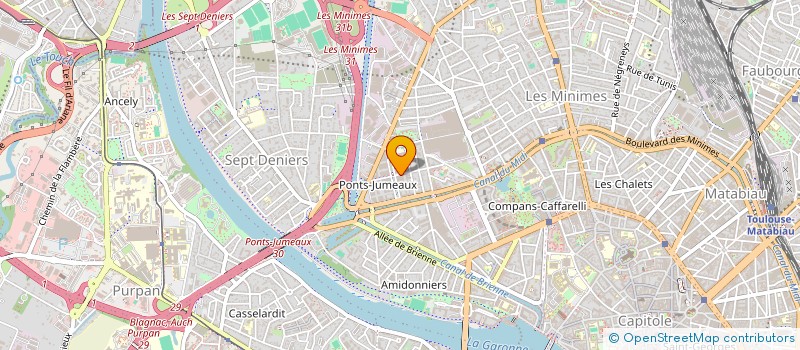 localisation de l'entreprise LES P'TITS PONTS JUMEAUX  TOULOUSE