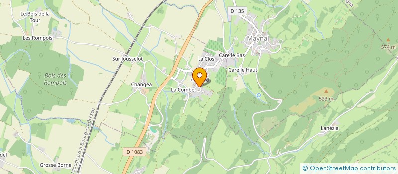 localisation de l'entreprise LES P'TITS POULETS  BEAUFORT-ORBAGNA