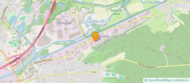 localisation de l'entreprise LES P'TITS POUPONS DES CHERUBINS  ETUPES