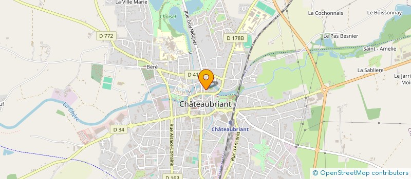 localisation de l'entreprise LES P'TITS RUISSEAUX  CHATEAUBRIANT