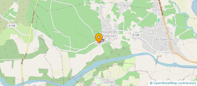 localisation de l'entreprise LES P'TITS SABOTS  RIBAUTE-LES-TAVERNES