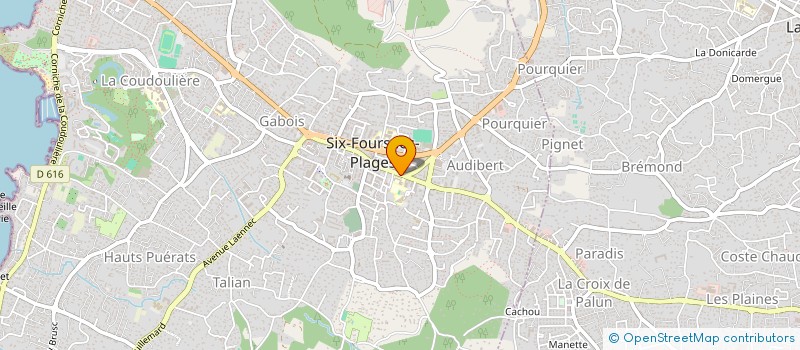 localisation de l'entreprise LES P'TITS VEINARDS à SIX-FOURS-LES-PLAGES