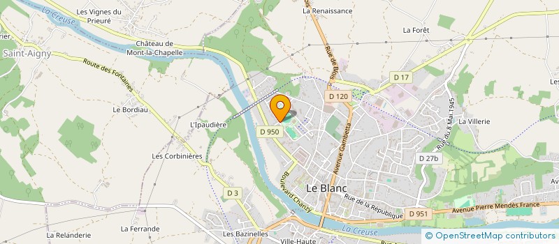 localisation de l'entreprise LES P'TITS VERTS à LE BLANC