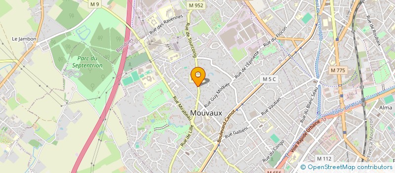 localisation de l'entreprise LES PAILLETTES D'OLIV  MOUVAUX