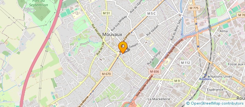 localisation de l'entreprise LES PAILLETTES DE LISETTE  MOUVAUX