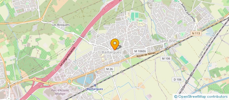 localisation de l'entreprise LES PAINS DU GOLF à BAILLARGUES