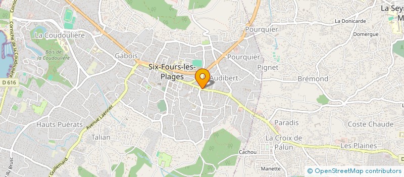 localisation de l'entreprise LES PAINS DU SUD à SIX-FOURS-LES-PLAGES