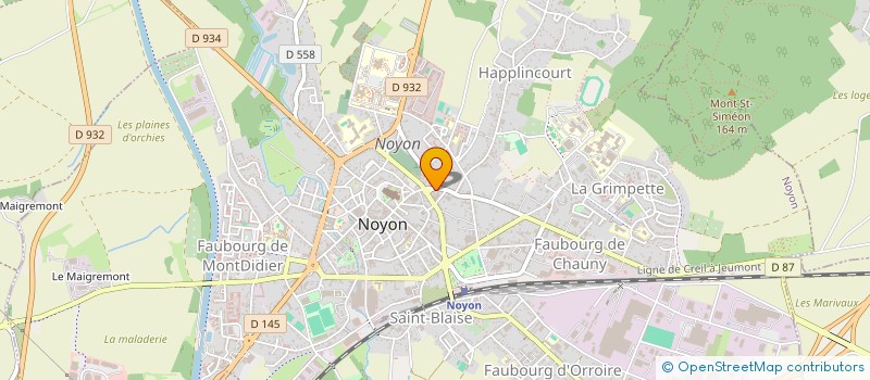 localisation de l'entreprise LES PAINTS BENITS à NOYON