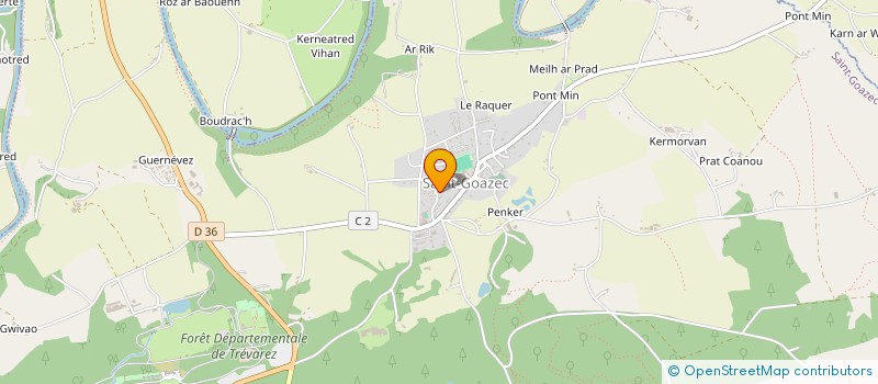 localisation de l'entreprise LES PALETS DES MONTAGNES NOIRES  SAINT-GOAZEC