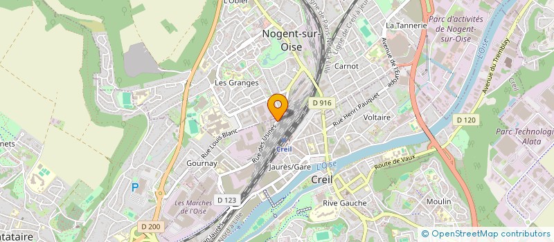 localisation de l'entreprise LES PALETTES DE L'OISE à CREIL