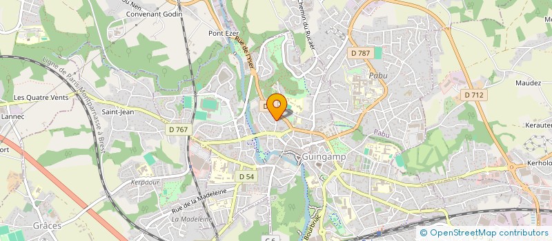 localisation de l'entreprise LES PALMES à GUINGAMP