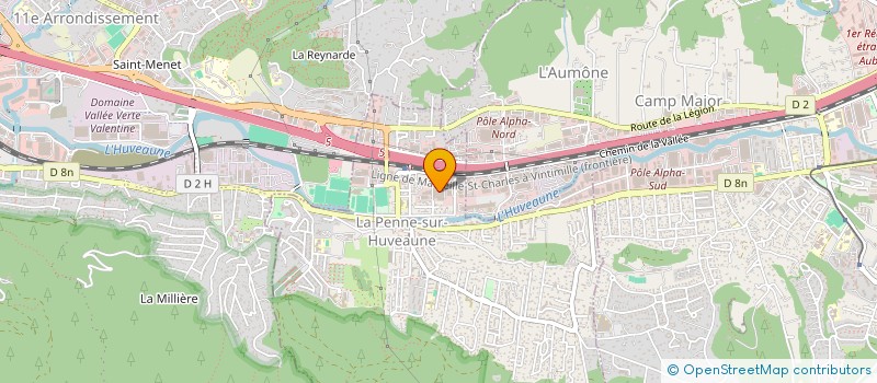 localisation de l'entreprise LES PALMIERS  LA PENNE-SUR-HUVEAUNE