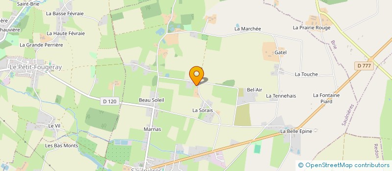 localisation de l'entreprise LES PALMIERS à SAULNIERES