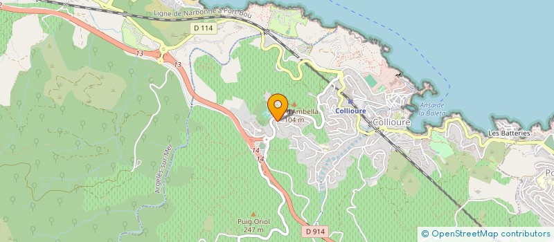 localisation de l'entreprise LES PALMIERS  COLLIOURE