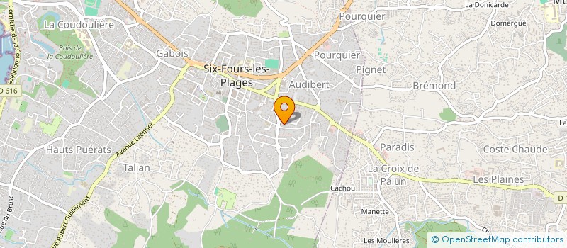 localisation de l'entreprise LES PALMIERS à SIX-FOURS-LES-PLAGES