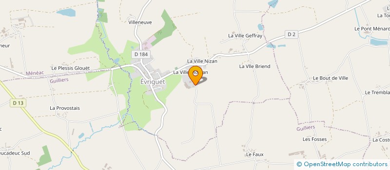 localisation de l'entreprise LES PALMIERS à EVRIGUET