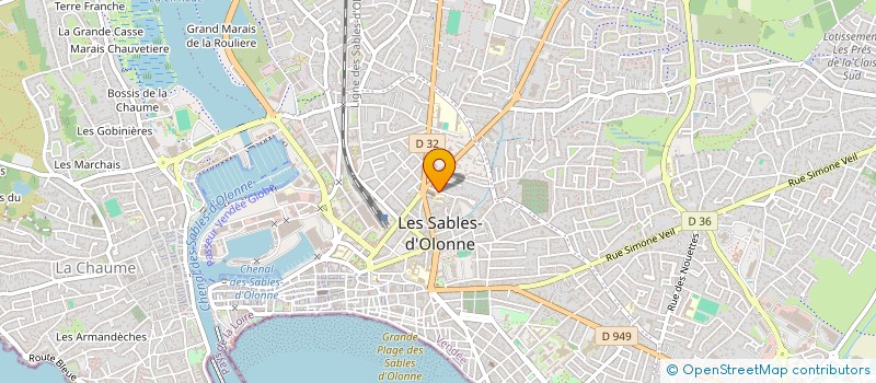 localisation de l'entreprise LES PALMIERS à LES SABLES D'OLONNE