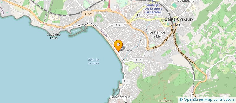 localisation de l'entreprise LES PALMIERS à SAINT-CYR-SUR-MER