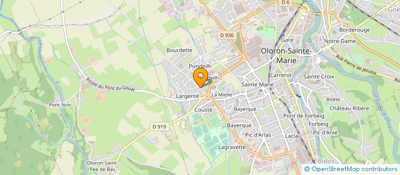 localisation de l'entreprise LES PALMIPEDES OLORONAIS ET SAUVETEUR SECOURISTE  OLORON-SAINTE-MARIE