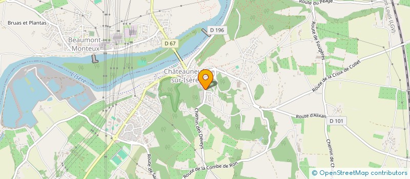 localisation de l'entreprise LES PALMOLETTES  CHATEAUNEUF-SUR-ISERE