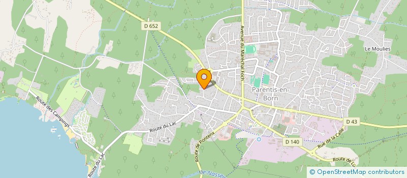 localisation de l'entreprise LES PALOMBES  PARENTIS-EN-BORN