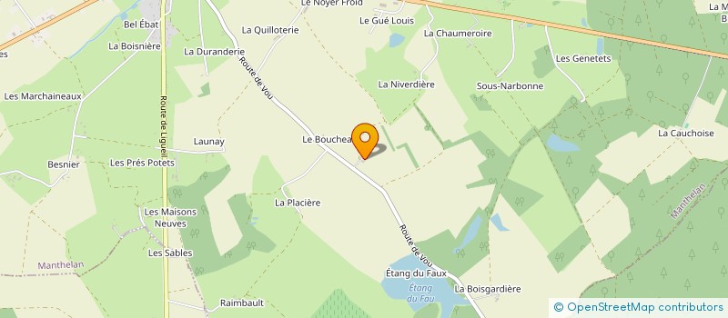 localisation de l'entreprise LES PAMPILLES DE L'OISELLIERE  LIGUEIL