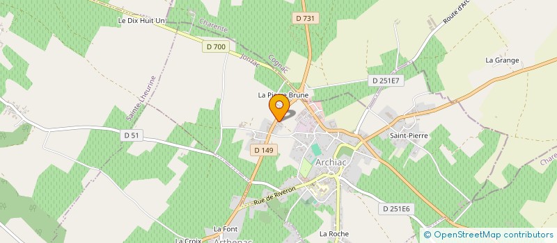 localisation de l'entreprise LES PAMPRES DOREES à ARCHIAC
