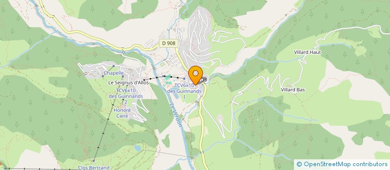 localisation de l'entreprise LES PANDAS à ALLOS