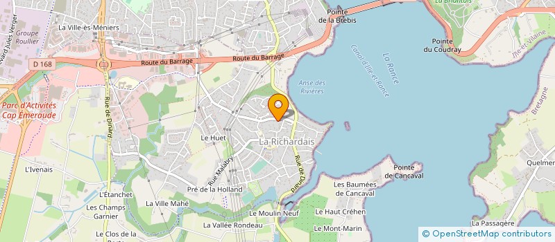localisation de l'entreprise LES PANIERS DE SAINT MALO à LA RICHARDAIS