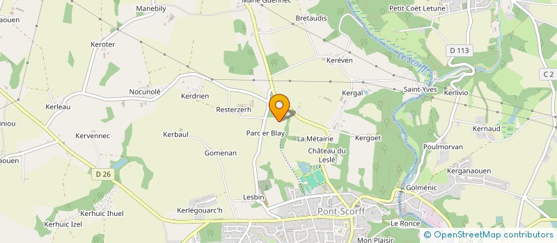 localisation de l'entreprise LES PANIERS DU SCORFF  PONT-SCORFF