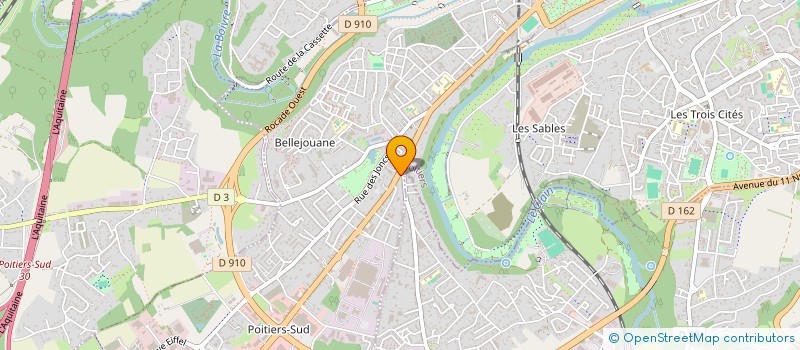 localisation de l'entreprise LES PANIERS FRAICHEUR à POITIERS