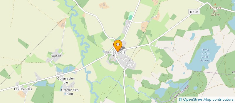 localisation de l'entreprise LES PANIERS SECOUES, ASSOCIATION POUR LE MAINTIEN D'UNE AGRICULTURE PAYSANNE DU VILLAGE DE JEU-LES-BOIS (36120). à JEU-LES-BOIS