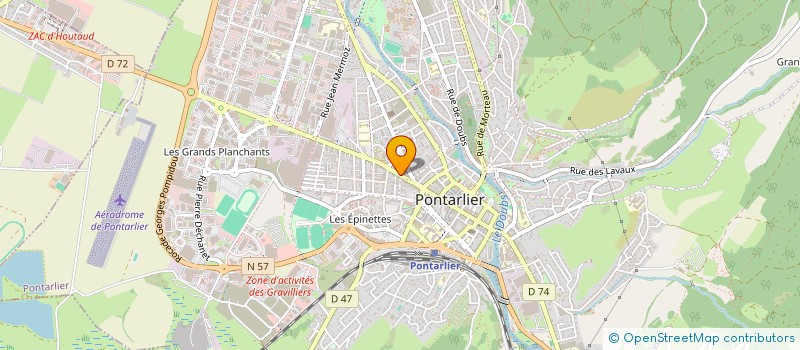 localisation de l'entreprise LES PANNEAUX ET MATERIAUX BOIS  PONTARLIER