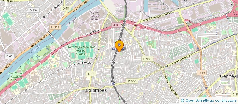 localisation de l'entreprise LES PANSART à COLOMBES