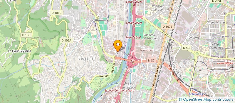 localisation de l'entreprise LES PAPIERS D'ARGENT à SEYSSINS