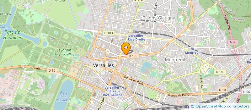 localisation de l'entreprise LES PAPIERS NORDIQUES à VERSAILLES